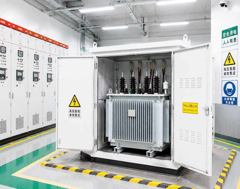 Transformer installed inside an electrical enclosure